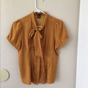 Bcbg maxaria mustard yellow blouse